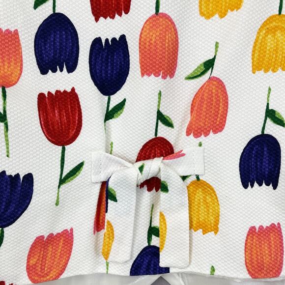 VTG Saddle River Womens Vest Sz Medium Tulips Flowers Spring Artsy Boho Cottage - Picture 3 of 6